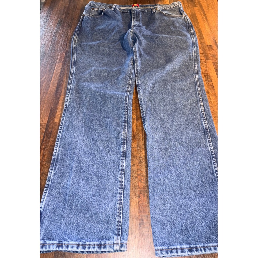 Wrangler Mens Jeans 40x34 Slim Fit Blue Denim Vintage Western Style - Picture 3 of 7